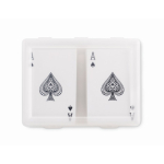 Set of 2 decks of 54 playing cards in transparent case transparent colour fourth view