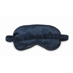 Soft polyester eye mask with matching drawstring pouch blue colour second view