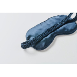 Soft polyester eye mask with matching drawstring pouch blue colour fifth photographic view