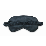 Soft polyester eye mask with matching drawstring pouch dark grey colour second view