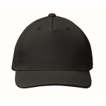 Polyester cap with ventilation holes and water-repellent finish black colour fourth view