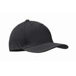 Polyester cap with ventilation holes and water-repellent finish navy-blue colour