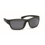 Sports sunglasses with mirrored lenses and coloured details black colour