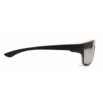 Sports sunglasses with mirrored lenses and coloured details white colour third view