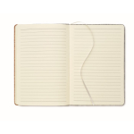 RPET felt and cork cover notebook with lined pages, A5 grey colour seventh view