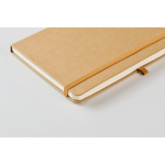 Plain notebook with sticky notes and internal cardholder, A5 beige colour fourth photographic view