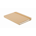 Plain notebook with sticky notes and internal cardholder, A5 beige colour seventh view