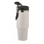 Double-walled cup with straw, spout, and carry handle, 850 ml white colour second view