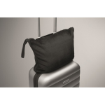 Travel blanket or pillow with trolley strap, 220 g/m2 black colour third photographic view