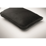 Travel blanket or pillow with trolley strap, 220 g/m2 black colour fourth photographic view