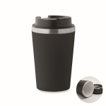 Double-walled cup with ceramic inner lining, 350 ml black colour