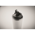 Double-walled cup with ceramic inner lining, 350 ml white colour second photographic view