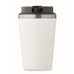 Double-walled cup with ceramic inner lining, 350 ml white colour fifth view