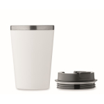 Double-walled cup with ceramic inner lining, 350 ml white colour sixth view