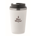 Double-walled cup with ceramic inner lining, 350 ml white colour main view