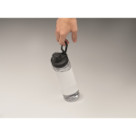 Transparent RPET bottle with lid and carry handle, 750 ml black colour fourth photographic view