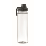 Transparent RPET bottle with lid and carry handle, 750 ml black colour seventh view