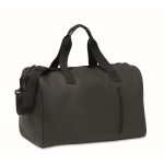 Soft-touch bag with double handles and detachable shoulder strap black colour