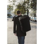 Large canvas bag with adjustable and detachable shoulder strap black colour third ambient view