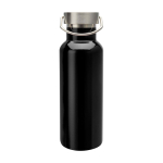 Recycled stainless steel bottle, ideal for water, 500 ml black colour