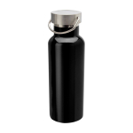 Recycled stainless steel bottle, ideal for water, 500 ml black colour