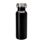 Recycled stainless steel bottle, ideal for water, 500 ml black colour