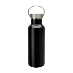 Recycled stainless steel bottle, ideal for water, 500 ml black colour