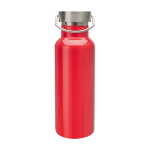 Recycled stainless steel bottle, ideal for water, 500 ml red colour