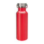 Recycled stainless steel bottle, ideal for water, 500 ml red colour