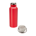 Recycled stainless steel bottle, ideal for water, 500 ml red colour