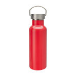 Recycled stainless steel bottle, ideal for water, 500 ml red colour