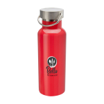 Recycled stainless steel bottle, ideal for water, 500 ml red colour