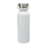 Recycled stainless steel bottle, ideal for water, 500 ml white colour