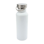 Recycled stainless steel bottle, ideal for water, 500 ml white colour