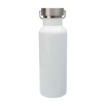 Recycled stainless steel bottle, ideal for water, 500 ml white colour