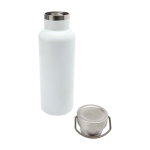 Recycled stainless steel bottle, ideal for water, 500 ml white colour