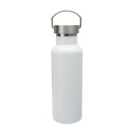 Recycled stainless steel bottle, ideal for water, 500 ml white colour