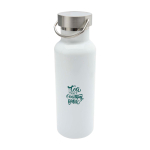 Recycled stainless steel bottle, ideal for water, 500 ml white colour