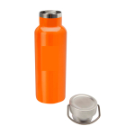 Recycled stainless steel bottle, ideal for water, 500 ml orange colour