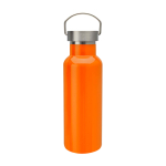 Recycled stainless steel bottle, ideal for water, 500 ml orange colour