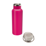 Recycled stainless steel bottle, ideal for water, 500 ml pink colour