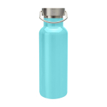 Recycled stainless steel bottle, ideal for water, 500 ml turquoise colour