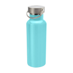 Recycled stainless steel bottle, ideal for water, 500 ml turquoise colour