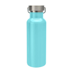 Recycled stainless steel bottle, ideal for water, 500 ml turquoise colour