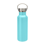 Recycled stainless steel bottle, ideal for water, 500 ml turquoise colour