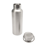 Recycled stainless steel bottle, ideal for water, 500 ml silver colour