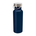 Recycled stainless steel bottle, ideal for water, 500 ml navy-blue colour