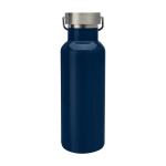 Recycled stainless steel bottle, ideal for water, 500 ml navy-blue colour