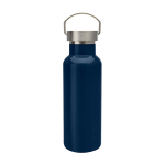 Recycled stainless steel bottle, ideal for water, 500 ml navy-blue colour