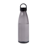 Recycled plastic water bottle with carry handle, 800 ml black colour